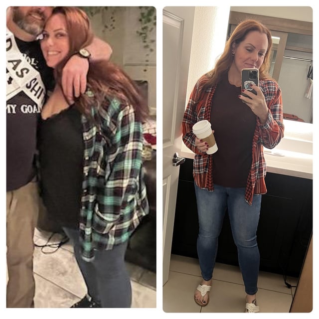 Photo of a 39-year-old woman lost 100 lbs (45kg) in 9 months. Photo 1