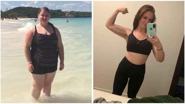 Photo of a 25-year-old woman lost 100 lbs (45kg) . Photo 1