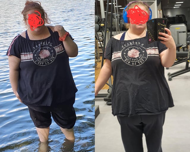 F/29/5'2"[330lbs-281lbs = 49lbs] 7 months in