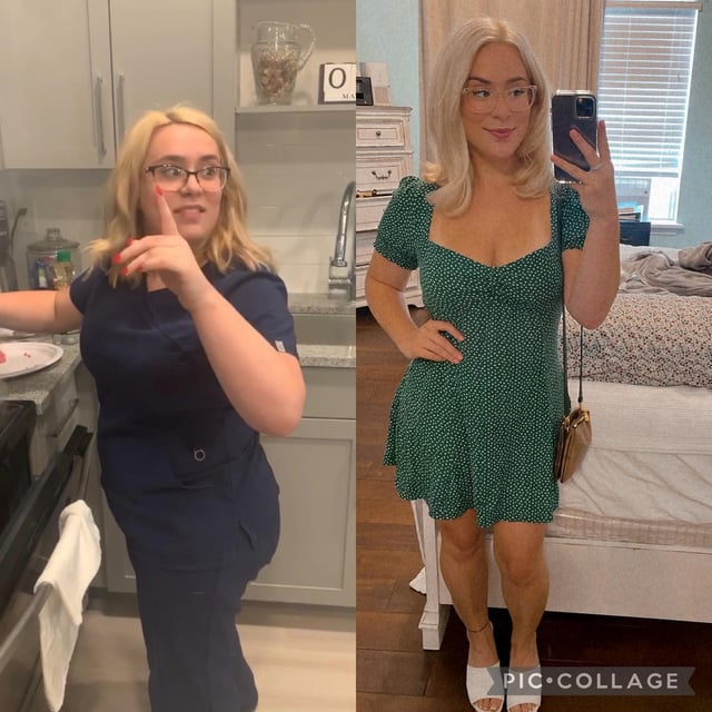 Photo of a 23-year-old woman lost 39 lbs (18kg) in 3-4 years. Photo 1