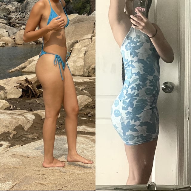 F/23/5”3’ [113>127=13lbs gained] Almost a year apart