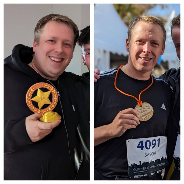 M/35/6"0' [115kg > 89kg = 26kg] 7 months ago I thought I've peaked by winning our companies Mario Kart tournament. Yesterday I've finished my first half marathon. What a journey so far.
