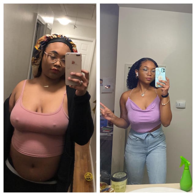 F/20/5'7 [203 lbs>141 lbs=62 lbs lost] over 5 months :) after leaving a toxic relationship